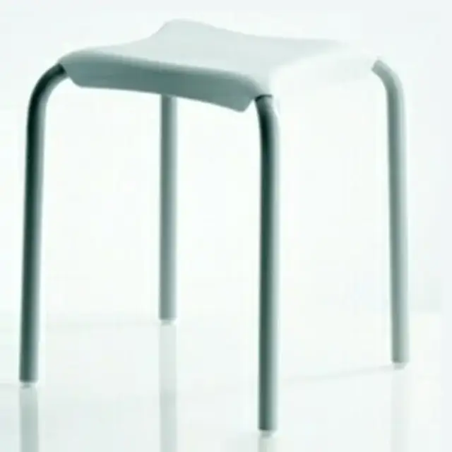 Colombo Complementi Табурет, ножки-аллюминий серый, сиденье-пластик, цвет: белый