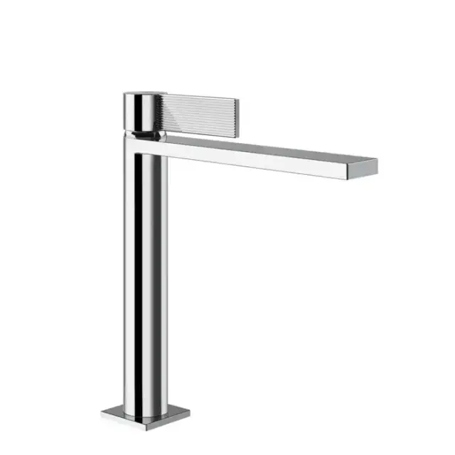 Gessi Inverso Rigato Смеситель для раковины, 1 отв., с донным клапаном &quot;Stop&Go&quot;, цвет: хром