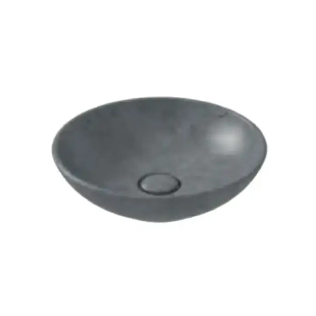 Globo Le Pietre Раковина 40х14 см, без отв., накладная, с донным клапаном, цвет: Peperino grigio