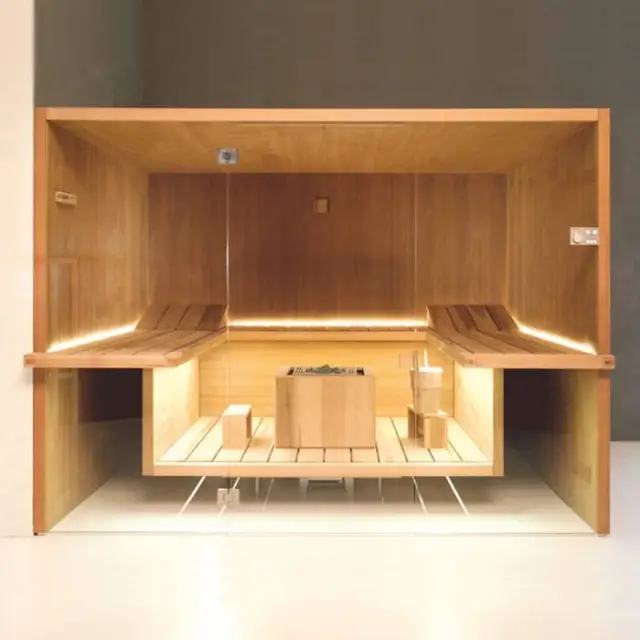 Effegibi Air 105 Corner Био-Сауна 247x182x213см, угловая DX, цвет: осина натуральная