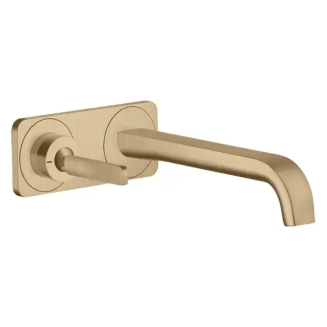 Axor Citterio E Смеситель для раковины, встраиваемый, излив: 22.1см., с панелью, цвет: шлифованная бронза