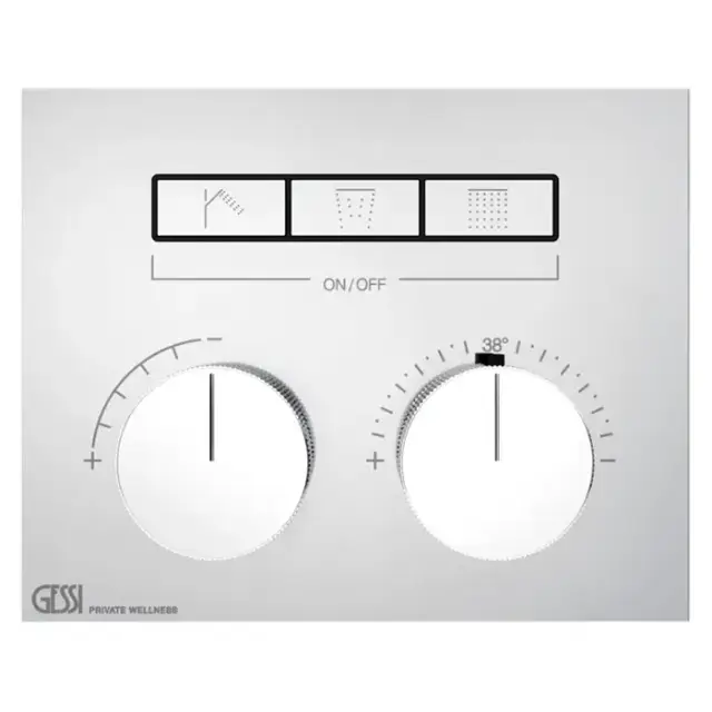 Gessi Hi-Fi Термостат для душа, с включением до 3 источников одновременно, внешняя часть, цвет: хром