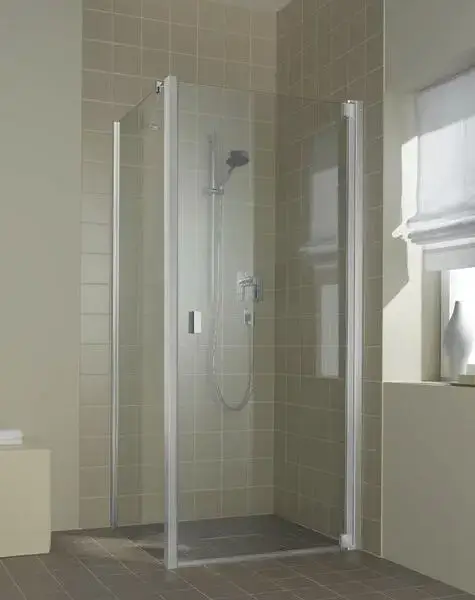 Kermi RAYA Душевой угол RA 80*80х200см., петли справа, глянцевое серебро