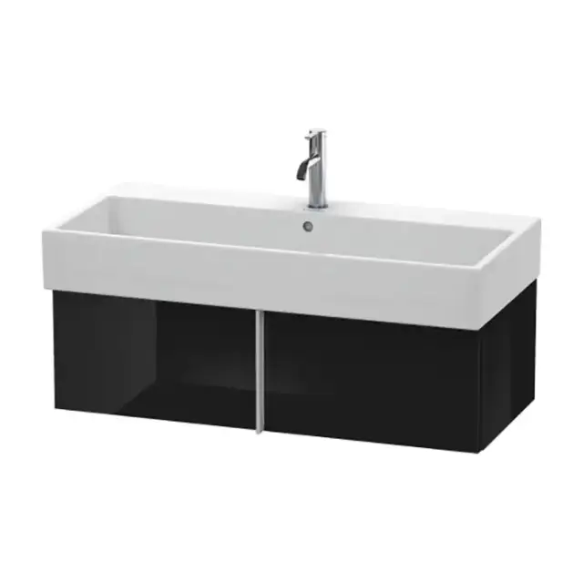 Duravit VA Тумба подвесная, 98.4x43.1х29.8см., с раковиной, 1 выдв.ящик, цвет: черный глянцевый