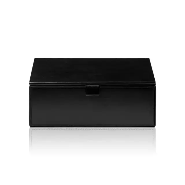 Decor Walther Brownie BMD2 Универсальная коробка 24.5x13x9.5см, с крышкой, настольная, цвет: черная кожа