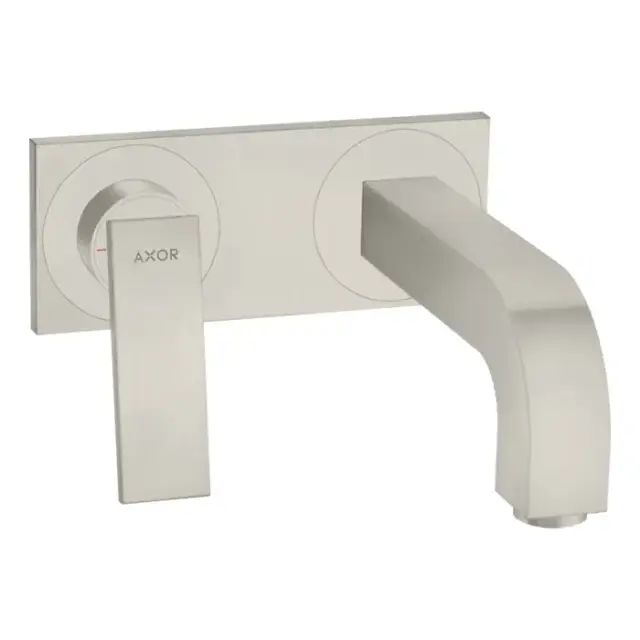 Axor Citterio Смеситель для раковины 220, встраиваемый, излив: 22см., с панелью, цвет: сталь