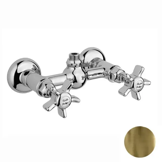 Nicolazzi Dames Anglaises Смеситель для душа, настенный, вывод сверху 1/2&quot; (без шланга и лейки), цвет: бронза