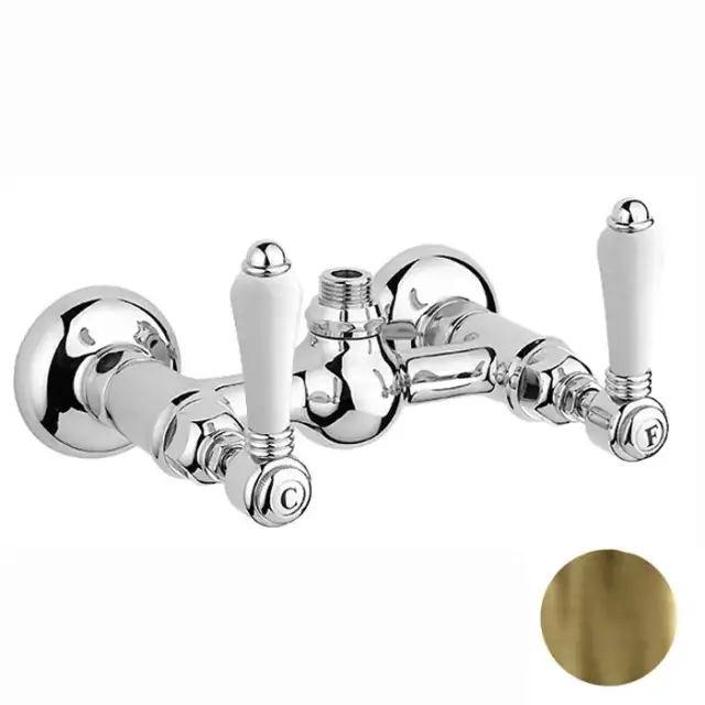 Nicolazzi Petit Mont Blanc Смеситель для душа, настенный, вывод сверху 1/2&quot; (без шланга и лейки), цвет: бронза