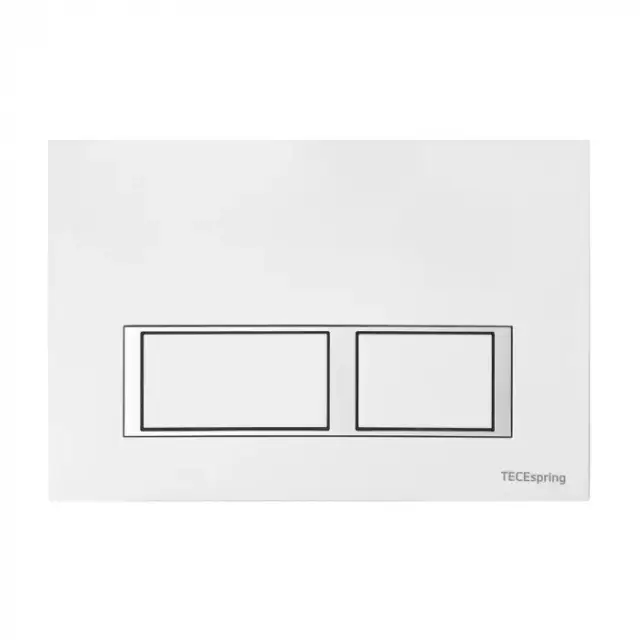 TECE Панель смыва TECESpring с прямоугольными кнопками, цвет: белый глянцевый