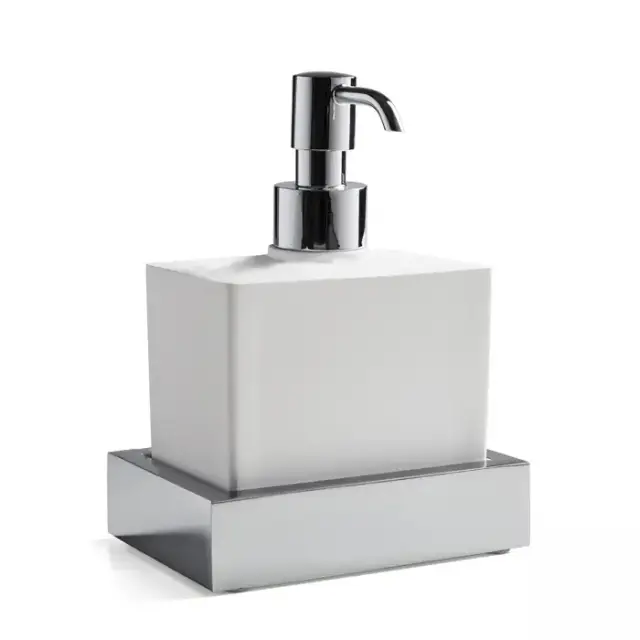 3SC SK 3.0 Дозатор настольный, композит Solid Surface, цвет: белый/хром