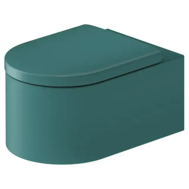 Duravit Millio Унитаз подвесной, 37х57см.,  декор &quot;Smooth&quot;, крепление в компл., цвет: аквамарин матовый