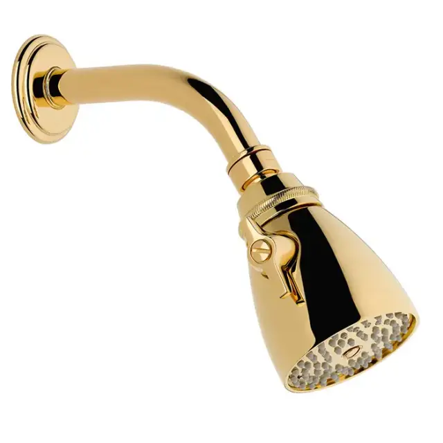 THG Panthere Cristal clair Верхний душ Ø70 мм., с регулировкой напора, цвет: полированное золото