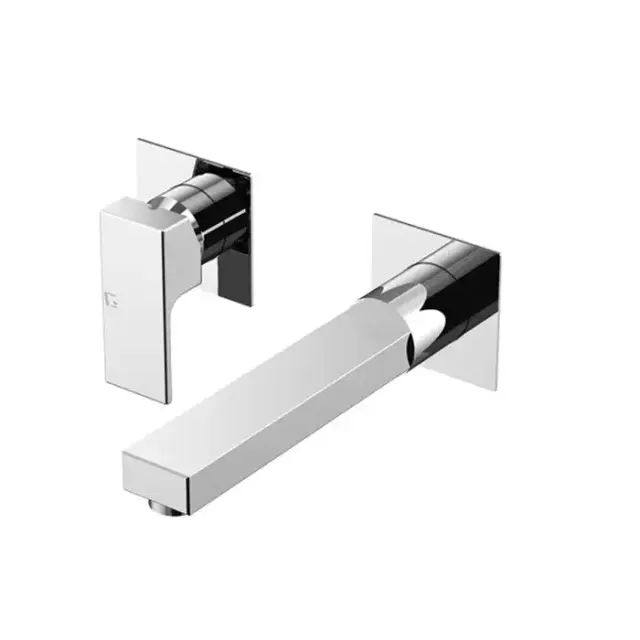 GATTONI KUBIC Смеситель для раковины встраиваемый, излив 203мм, с внутренней частью,  цвет: хром