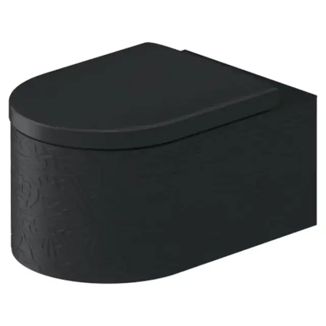 Duravit Millio Унитаз подвесной, 37х57см.,  декор &quot;Pattern&quot;, крепление в компл., цвет: темно-серый матовый