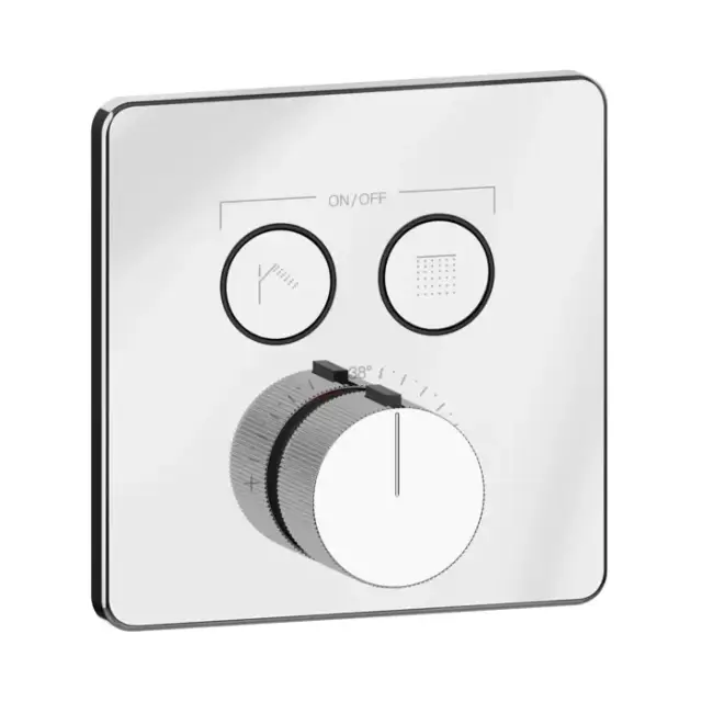 Gessi Hi-Fi Comfort Смеситель для душа, встраиваемый, термостатический, с 2 запорными кнопками, цвет: хром