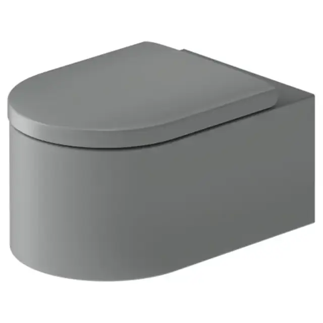 Duravit Millio Унитаз подвесной, 37х57см.,  декор &quot;Smooth&quot;, крепление в компл., цвет: светло-серый матовый