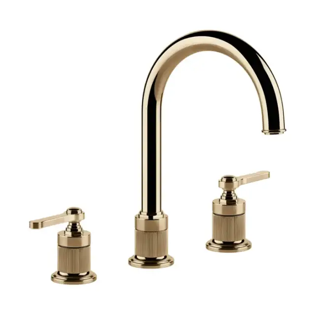 Gessi Venti20 Смеситель для раковины, на 3 отв., излив 17.2см., цвет: Warm Bronze PVD