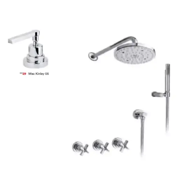 Nicolazzi M.Croce Душевой набор: верхний душ d20 см, комплект ручного душа, встроенный смес. с перекл. цвет: хром