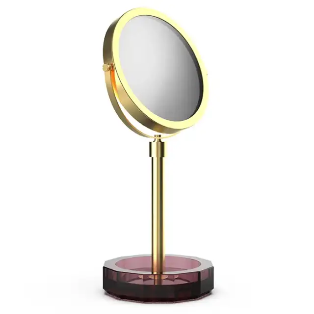 Decor Walther KR KSA Kristall Зеркало косметическое, настольное, цвет: Rich Burgundy/золото