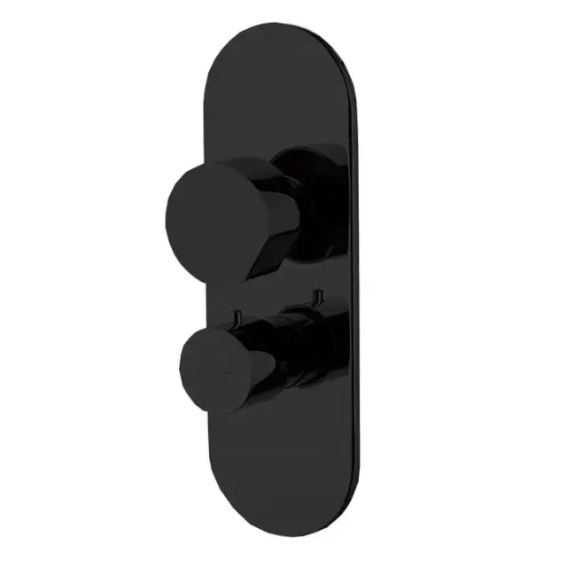 Fima Carlo Frattini So Смеситель для душа, встраиваемый, термостатический, с переключателем на 2/3 источника, цвет: черный матовый