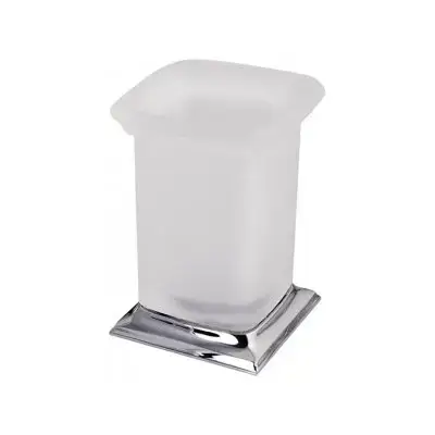 Colombo Portofino Стакан настольный, цвет: хром/матовое стекло