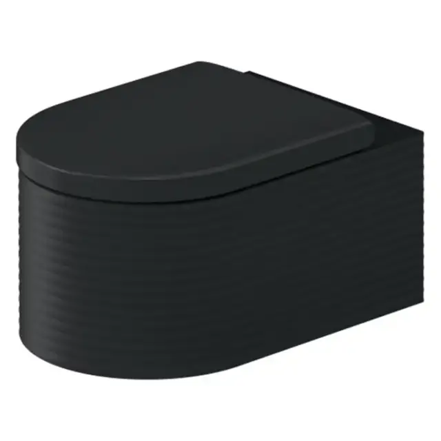 Duravit Millio Унитаз подвесной, 37х57см.,  декор &quot;Grooves&quot;, крепление в компл., цвет: темно-серый матовый