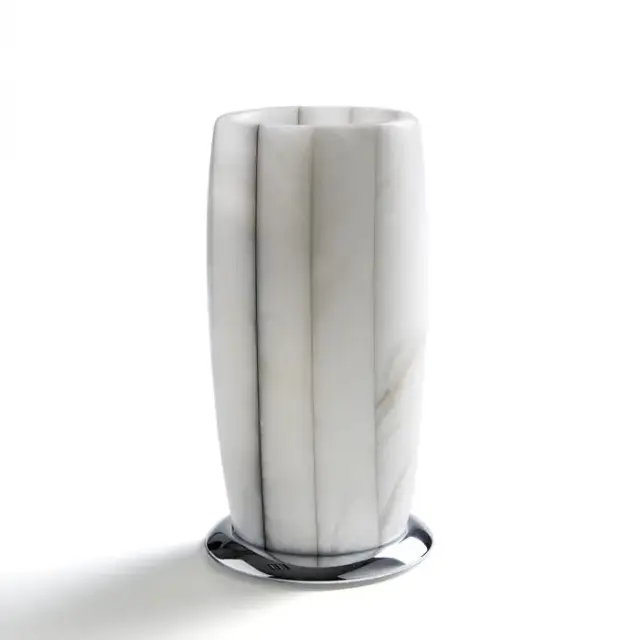 3SC RIGATO Стакан настольный, цвет: натуральный ALABASTRO/хром