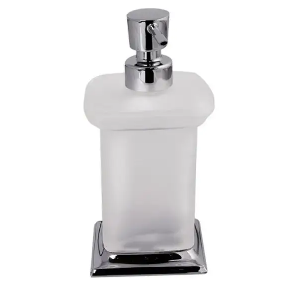 Colombo Portofino Дозатор для жидкого мыла, настольный, цвет: хром/матовое стекло