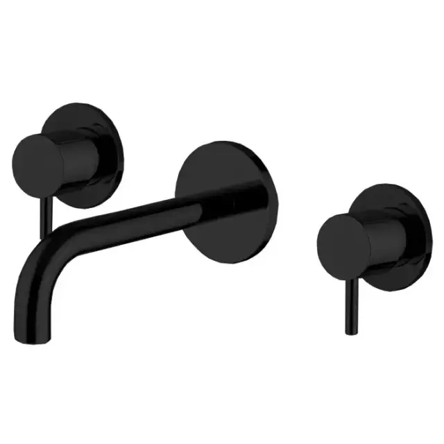 Carlo Frattini Spillo Up Смеситель для раковины, встраиваемый, излив: 20см, с донным клапаном, внешняя часть, цвет: черный матовый