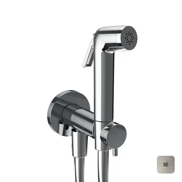 Almar Atthis Гигиенический комплект с прогрессивным смесит., в комплекте со втраиваемой частью, цвет: никель состареный