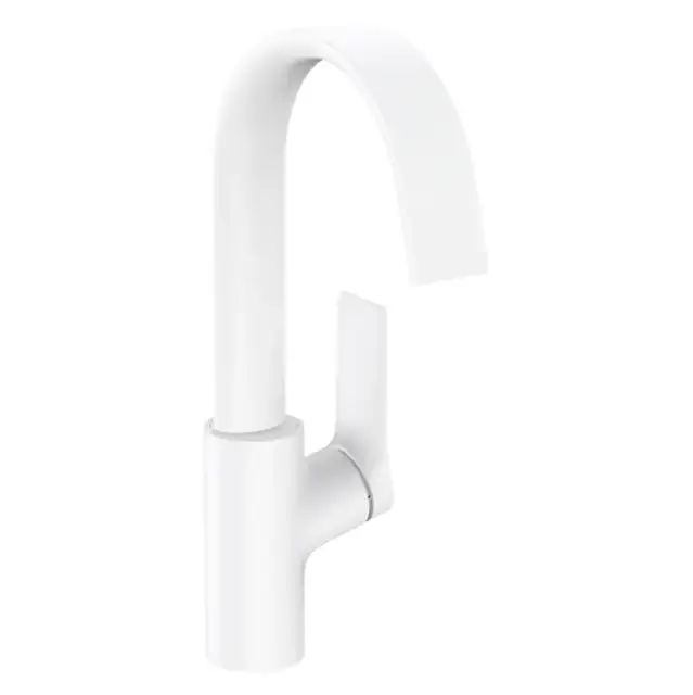 Hansgrohe Vivenis Смеситель для раковины, на 1 отв., с поворотным изливом, с донным клапаном, цвет: белый матовый