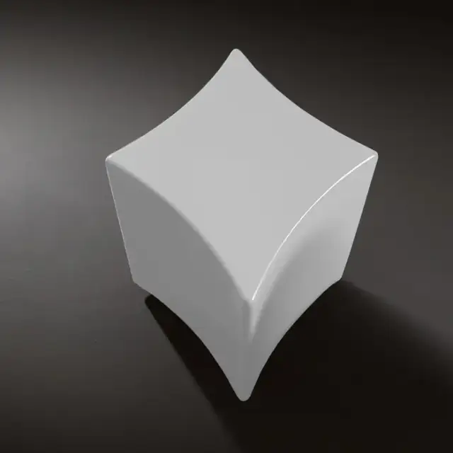 Kerasan Artwork Столик декоративный на стальной основе &quot;QUADRI&quot;, 55х45х41 см, напольный, цвет: белый глянцевый