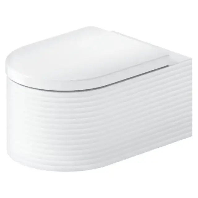 Duravit Millio Унитаз подвесной, 37х57см.,  декор &quot;Grooves&quot;, крепление в компл., цвет: белый шелковисто-матовый