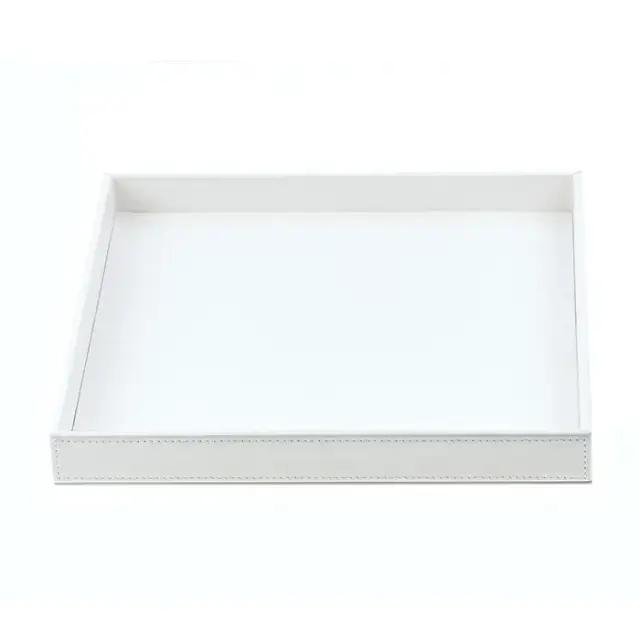 Decor Walther Brownie Tab Q Лоток универсальный 26x22см, настольный, цвет: белая кожа