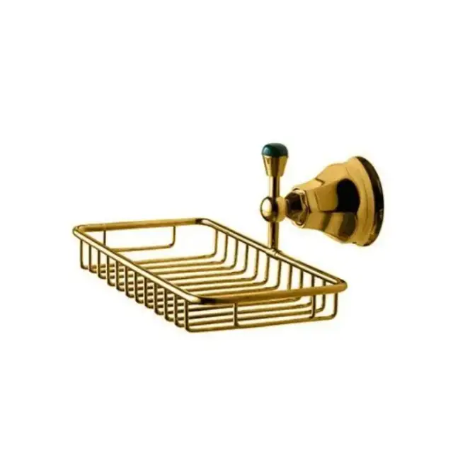 Nicolazzi Teide Chic Полочка-решетка, украшенная камнем, подвесной,  цвет: золото