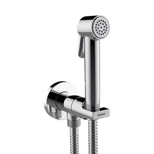 Bossini Paloma Brass Гигиенический душ со смесителем, лейкой и шлангом 125см., цвет: хром