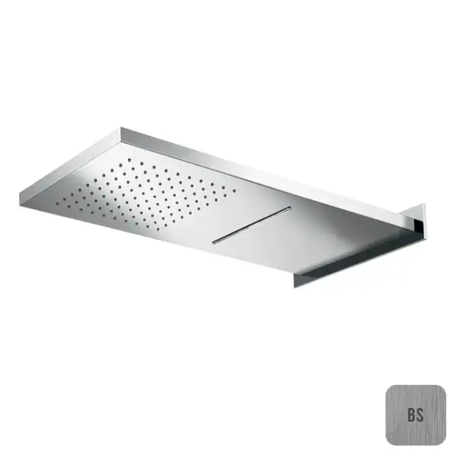 Almar Slim Square Верхний душ 59.2х27см., настенный, 2 режима, цвет: Brushed Stainless Steel