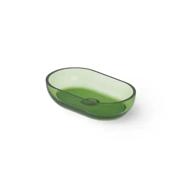 Dea Design Washbasins Раковина 55х32х13см., накладная, без отв., Glasstech, прозрачная смола, цвет: Emerald R3