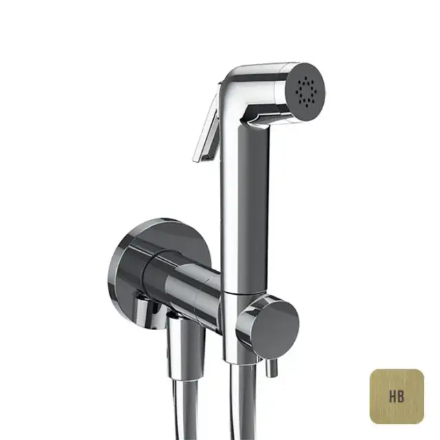 Almar Atthis Гигиенический комплект с прогрессивным смесит., в комплекте со втраиваемой частью, цвет: состаренная латунь PVD