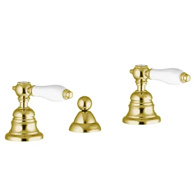 Fima Carlo Frattini Herend Cмеситель для биде на 3 отв., с донным клапаном, цвет: золото