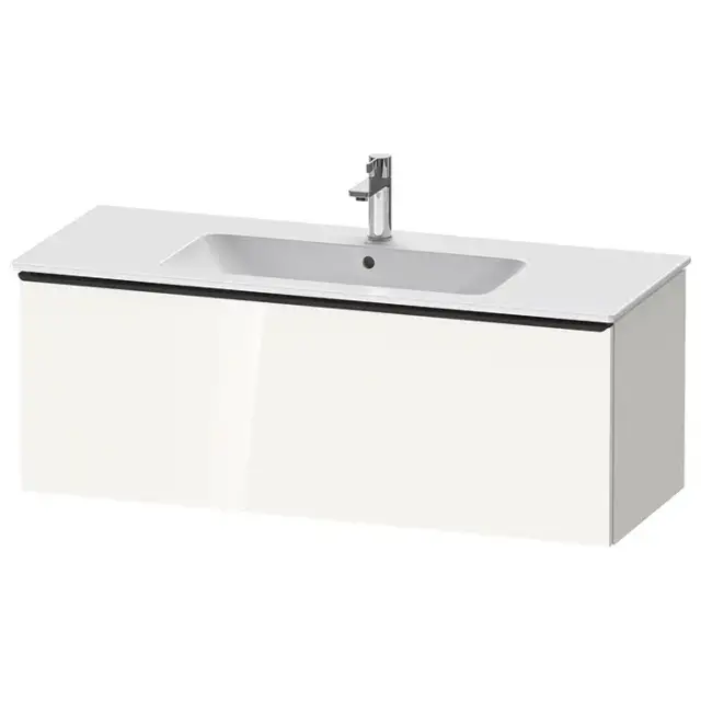 Duravit D-Neo Тумбочка подвесная 121х44x46.2см., раковина, 1 ящик, цвет: белый высокоглянцевый