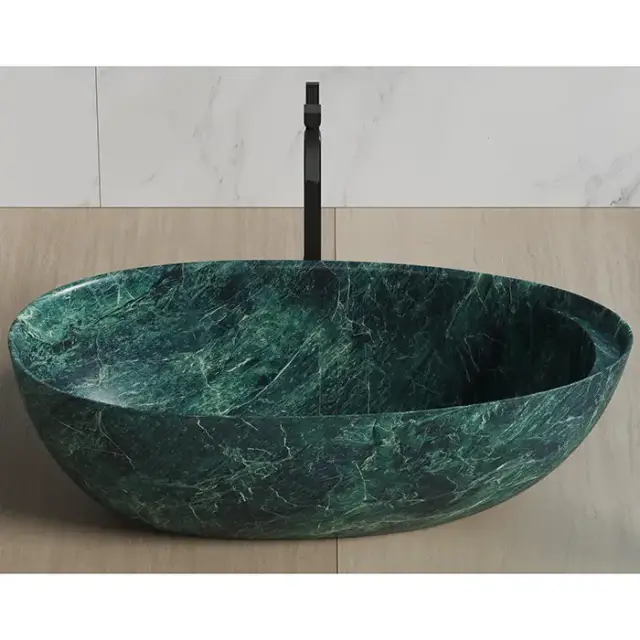 Dea Design Marble Como Ванна 185х95.5х53см., отдельностоящая, мрамор, цвет: Stone Green