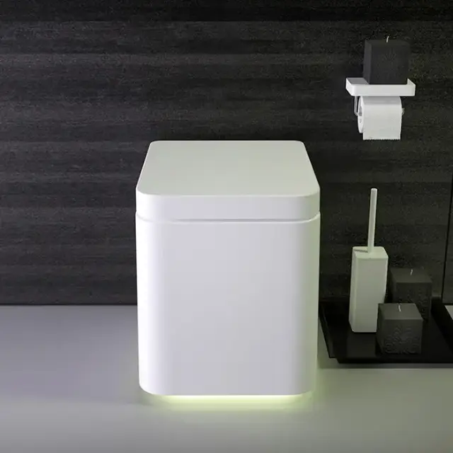 KNIEF Shine Унитаз напольный БЕЗОБОДКОВЫЙ 58х39х41 см, с сиденьем белым микролифт , цвет: белый матовый