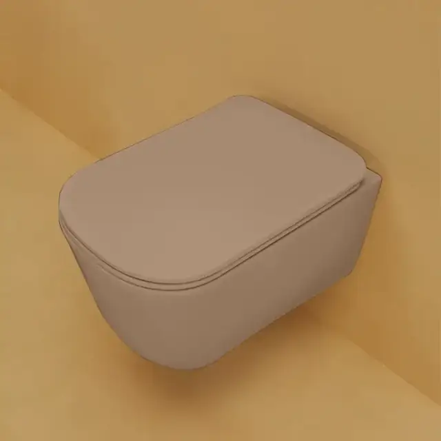 Kerasan Tribeca Унитаз подвесной 54х35см, безободковый, с системой экономии воды 3л, c креплением WB9N, цвет: Bruno matt