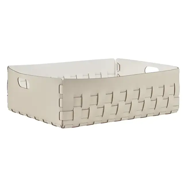 Colombo Adj Корзинка Bottega 60x50хH20см., напольная, цвет: панна котта/белый