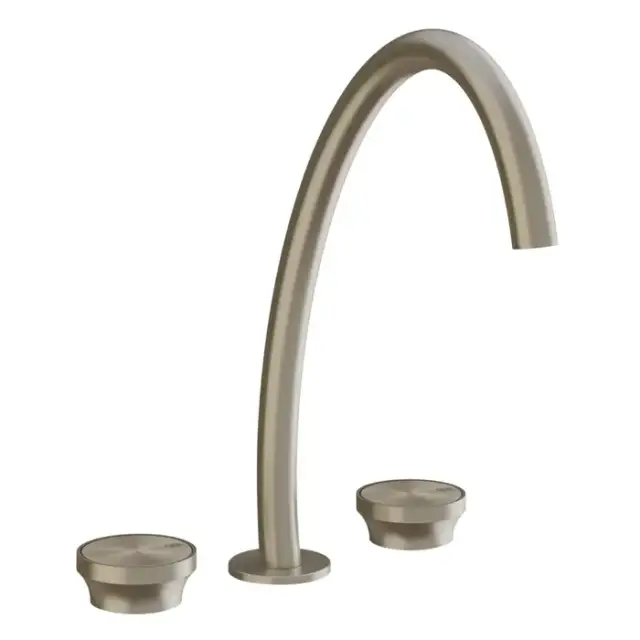 Gessi Origini Смеситель для раковины высокий на 3 отв, без донного клапана, цвет: Finox Brushed Nickel