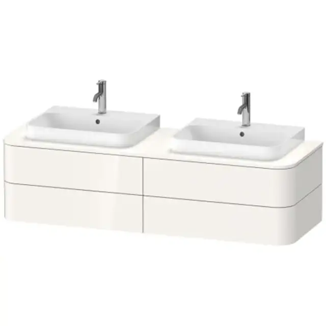 Duravit Happy D.2 Plus Тумба подвесная 160x55х40.8см 4 ящика, цвет: белый глянцевый