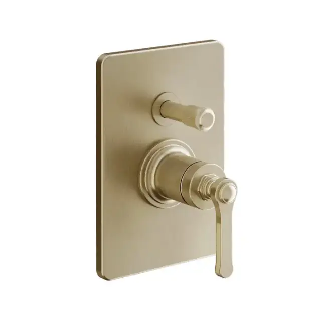 Gessi Venti20 Смеситель для душа, встраиваемый, с переключателем на 2 положения, внешняя часть, цвет: Warm Bronze Br. PVD