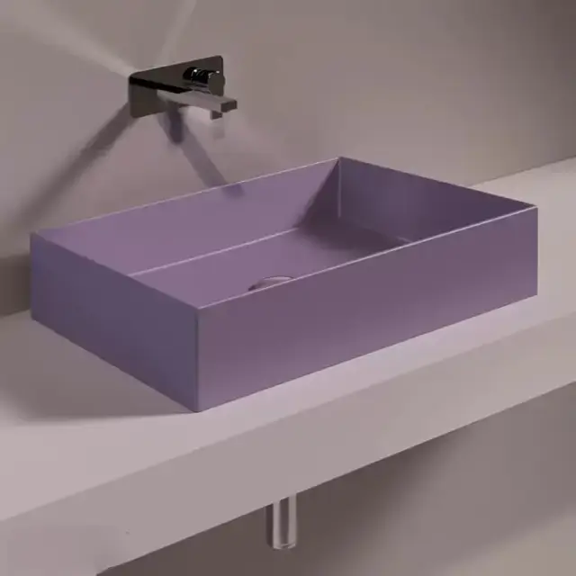 Simas Agile Раковина 60х40см., накладная, без перелива, без отв., цвет: Prugna matt