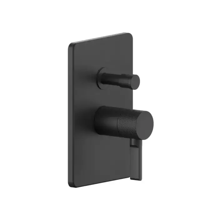 Gessi Inciso Shower Встраиваемый однорычажный смеситель, картридж Ø35 мм, на две позиции с автоматическим переключателем, внешняя часть, цвет: black XL